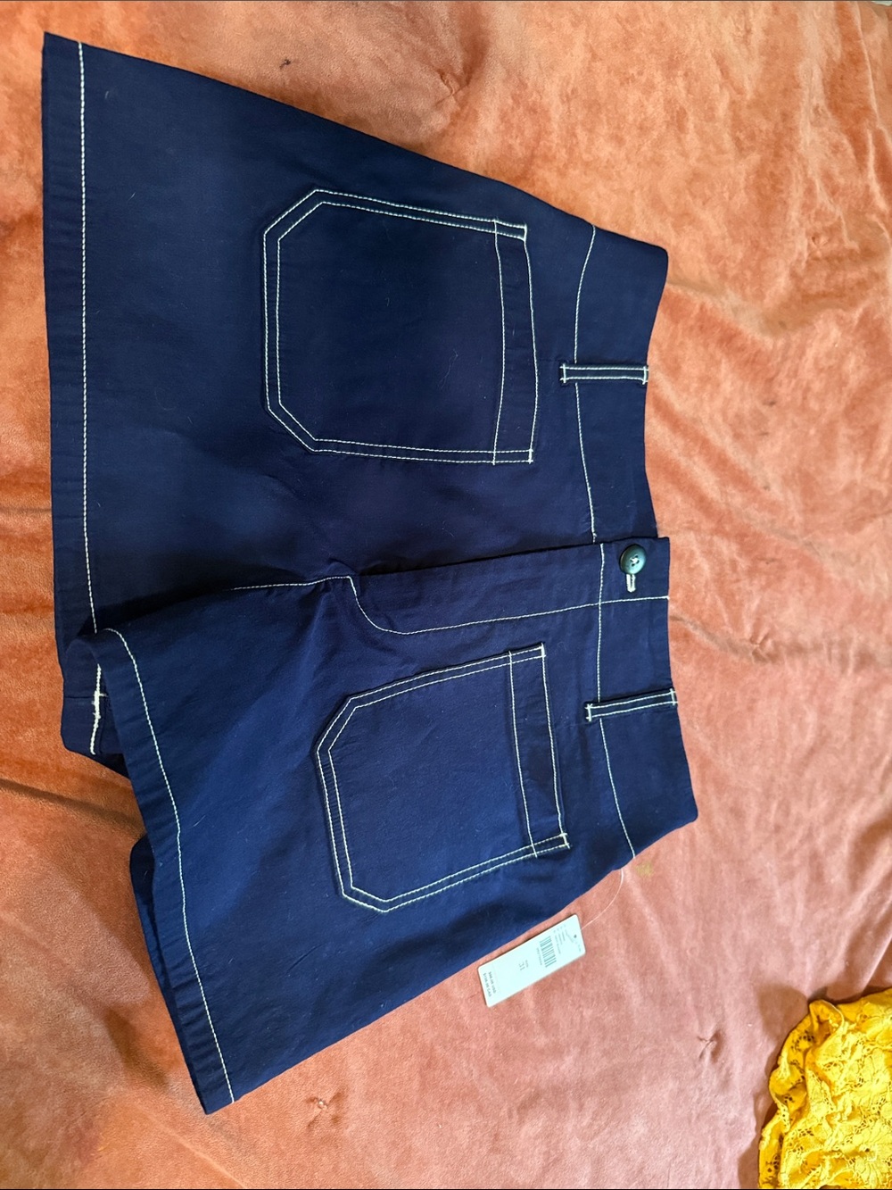 NWT Anthropologie Maeve “The Colette” Navy Sailor Shorts - Sz 31
